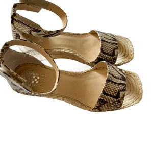 Vince Camuto Leather Espadrille Wedge  Snake-8 W